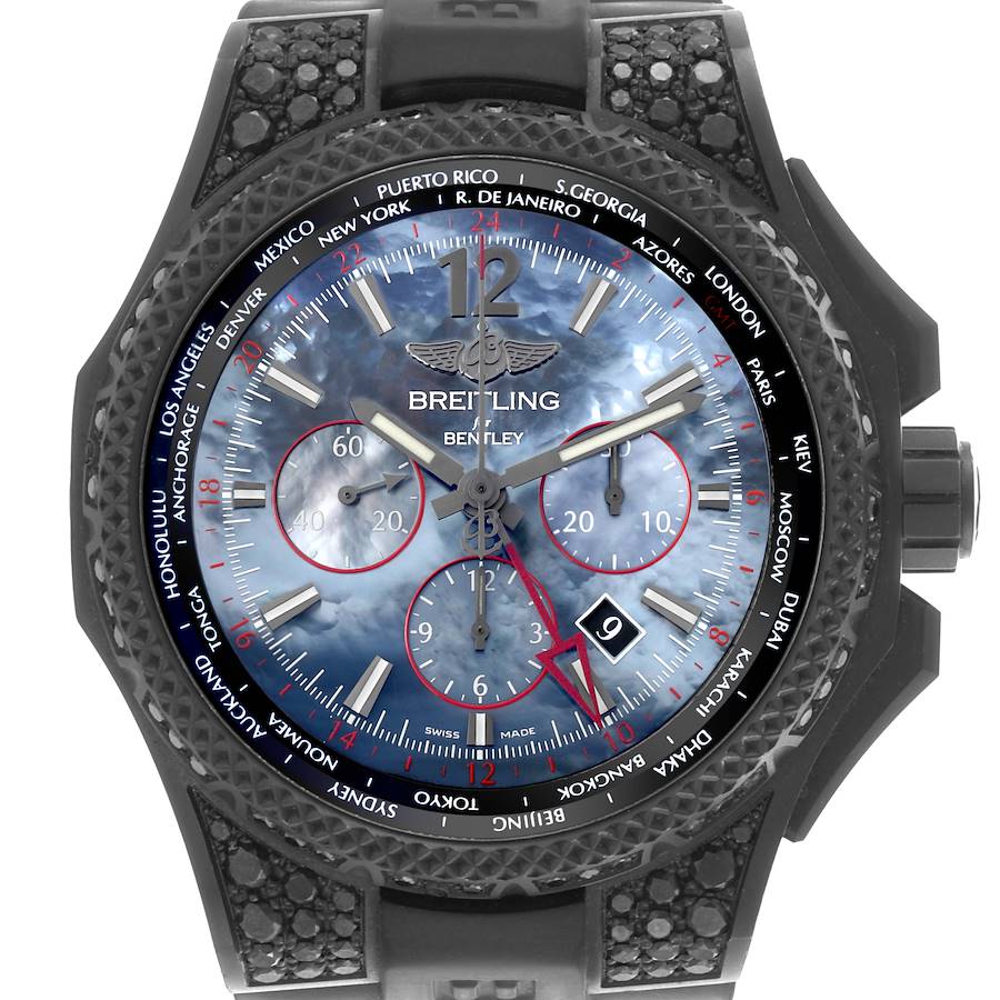 Breitling Bentley GMT Light Body Diamond LE Mother Of Pearl Dial Mens Watch VB0452