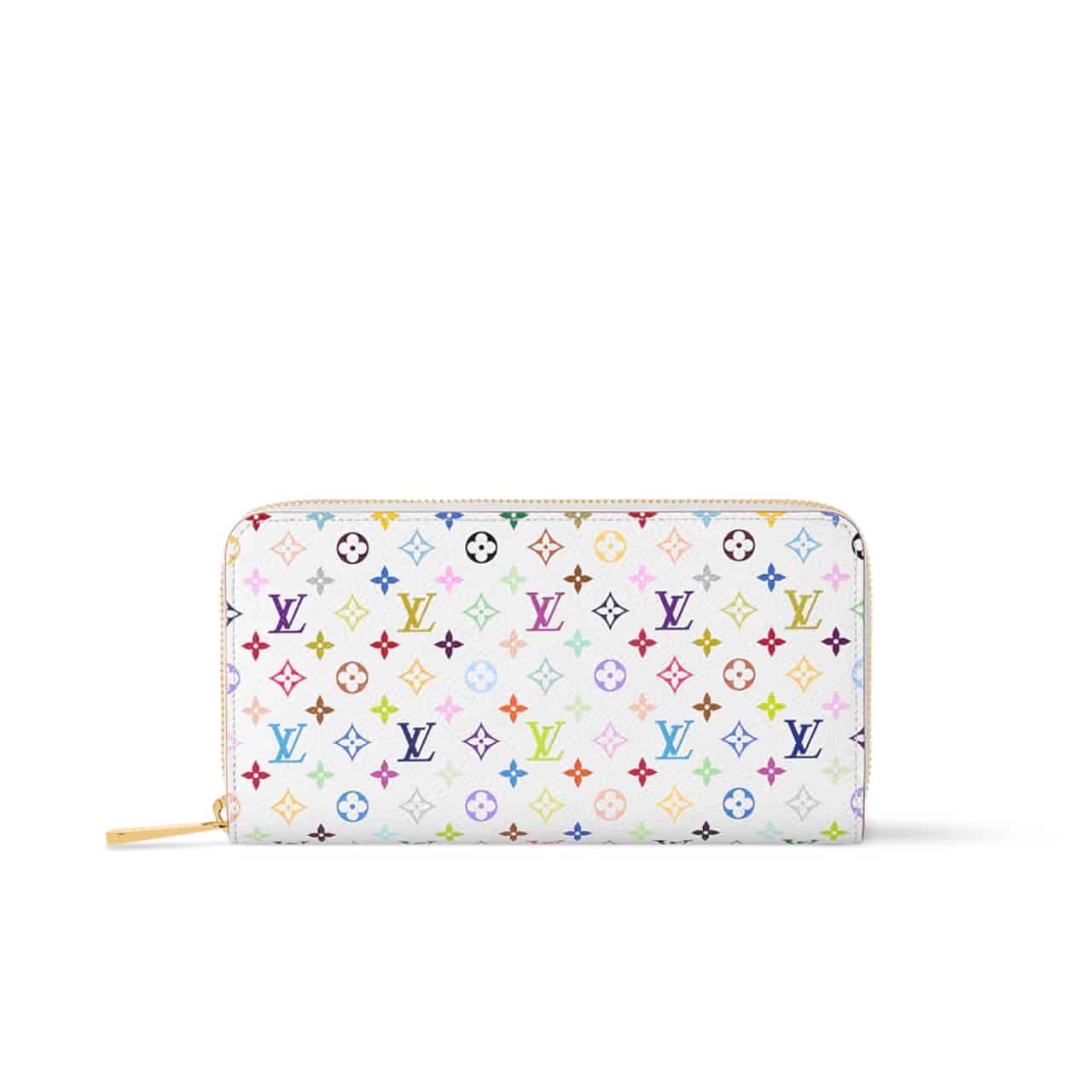 Louis Vuitton X Takashi Murakami Zippy Wallet White Multicolored 19cm M13922