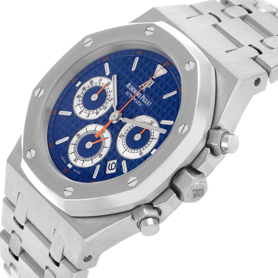 Audemars Piguet Royal Oak 39mm Blue Dial Steel Mens Watch 26300ST