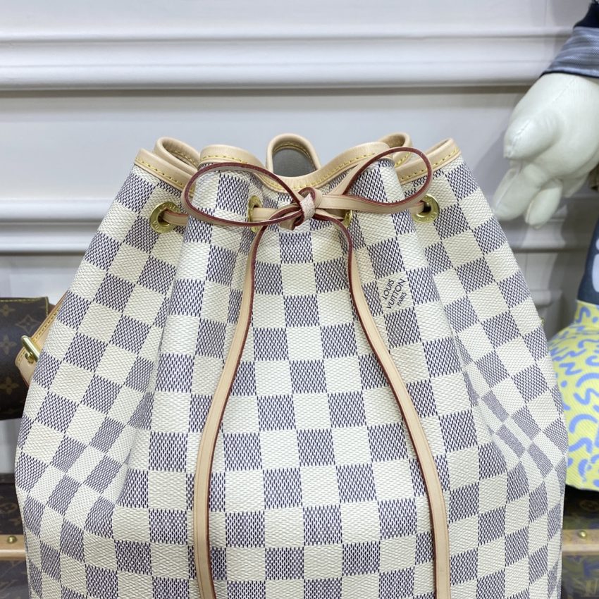 Replica Louis Vuitton Noe Bucket White Grid MM
