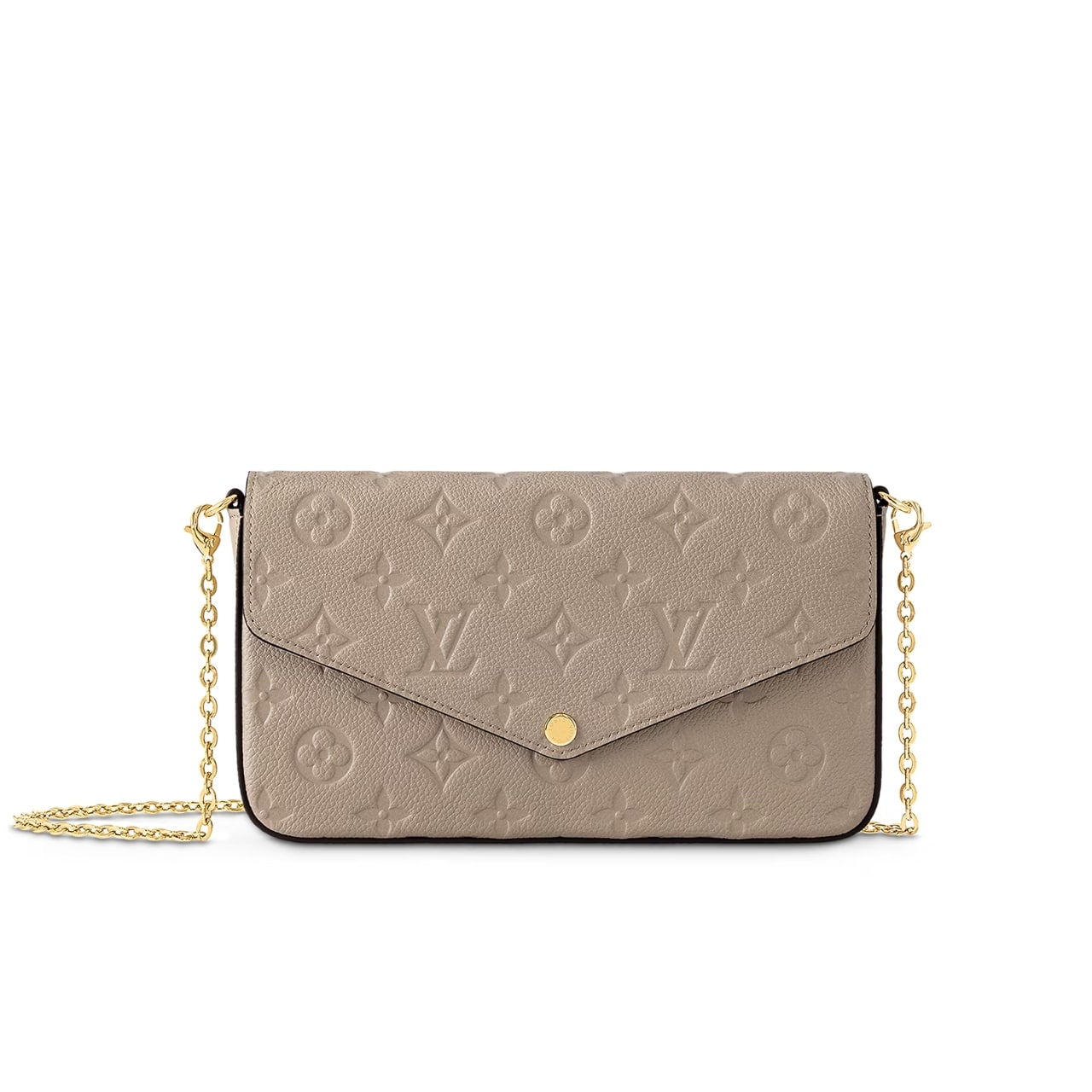 Louis Vuitton Felicie Pochette Monogram Bag Beige 21cm M82609