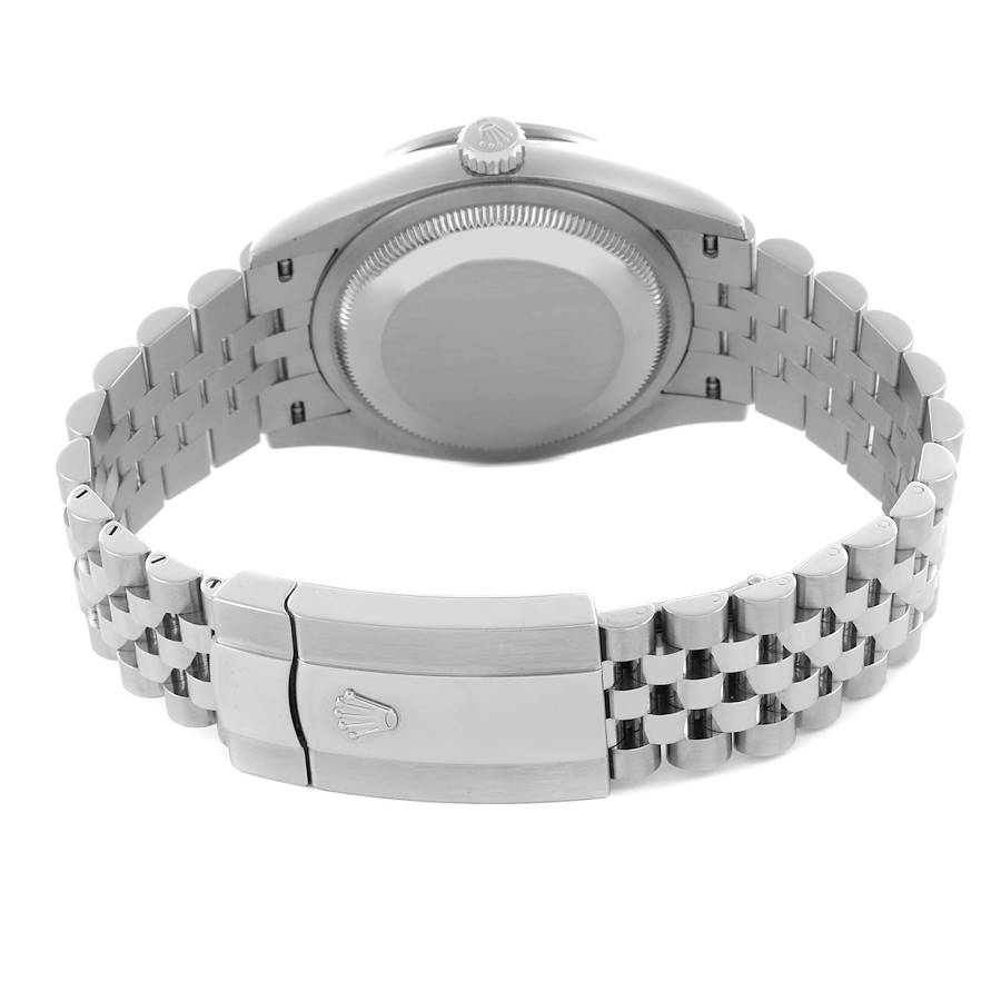 Rolex Datejust Silver Diamond Dial Steel Mens Watch 126284