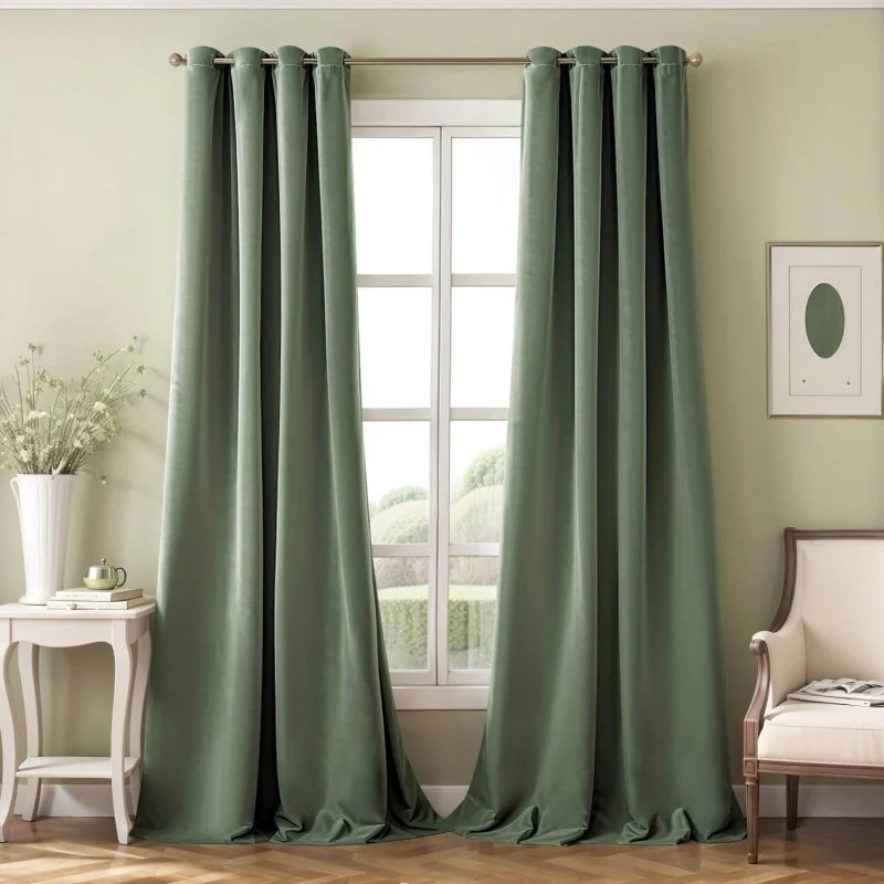 Custom Velvet Luxury Blackout Curtains  (2 Panels) - Grommet