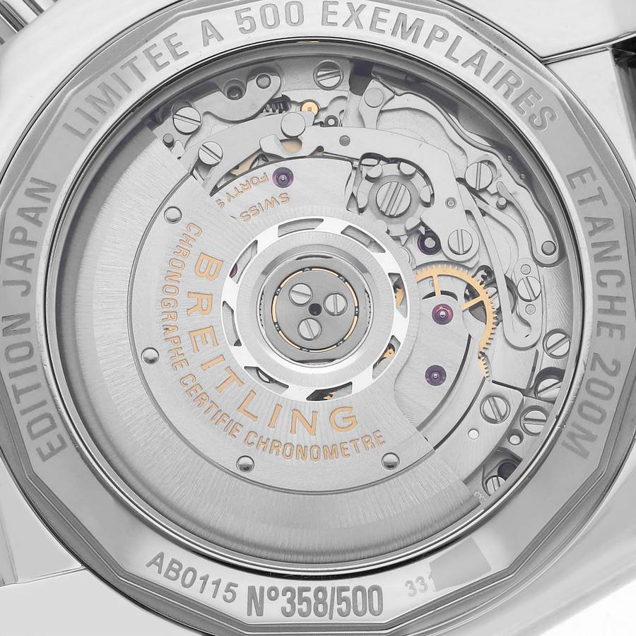 Breitling Chronomat 44 Airbourne Mother Of Pearl Dial Steel Mens Watch AB0115 Card