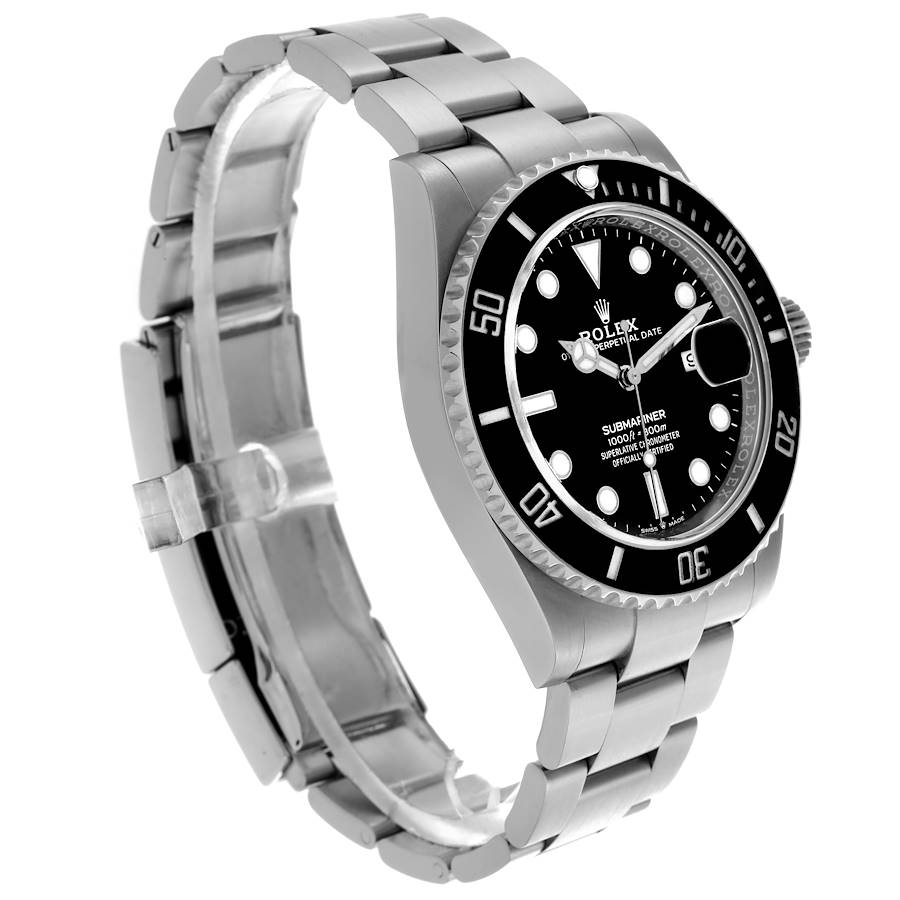 Rolex Submariner Black Dial Ceramic Bezel Steel Mens Watch 126610