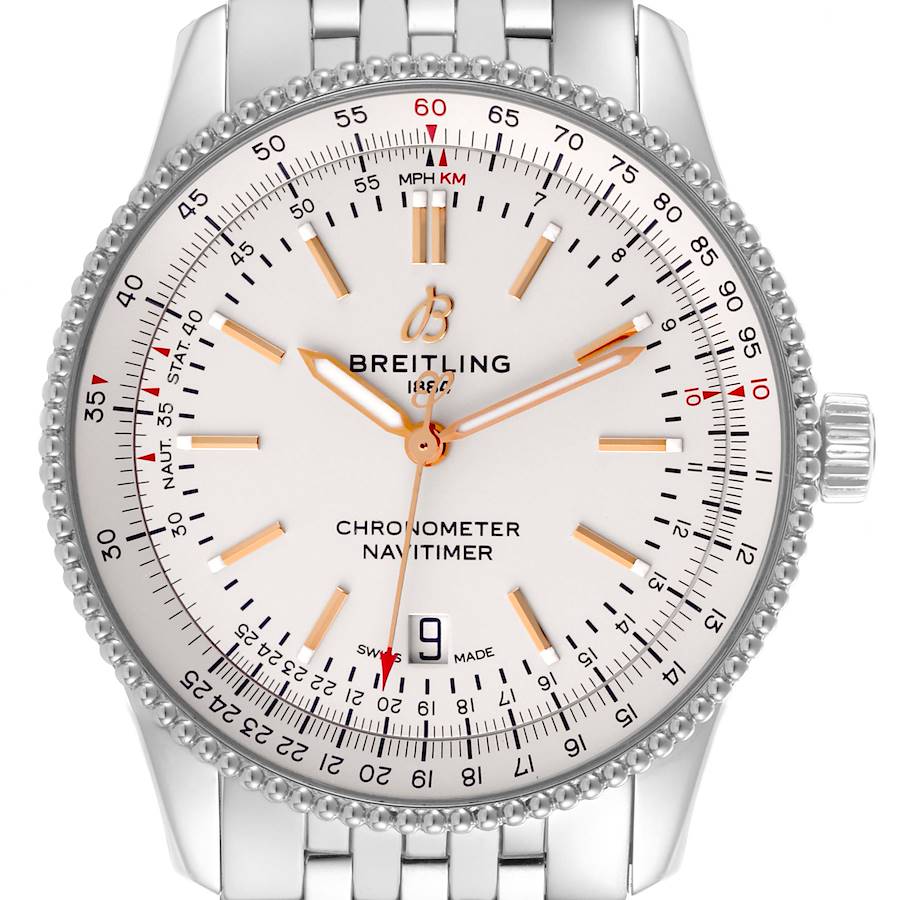 Breitling Navitimer 1 Silver Dial 41mm Steel Mens Watch A17326