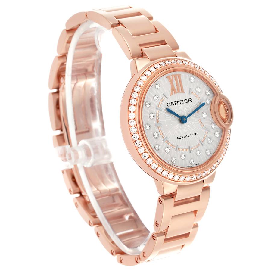 Cartier Ballon Bleu Rose Gold Diamond Ladies Watch WJBB0082