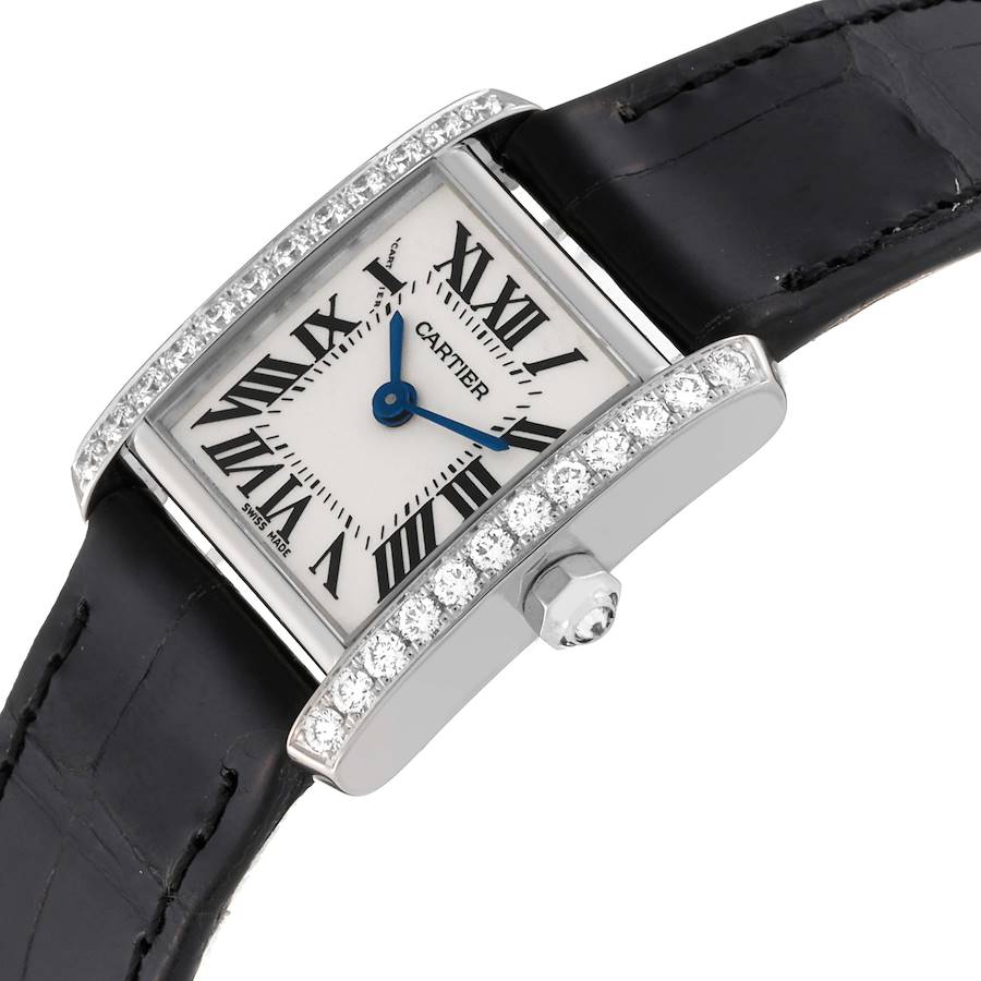 Cartier Tank Francaise White Gold Diamond Ladies Watch WE100251