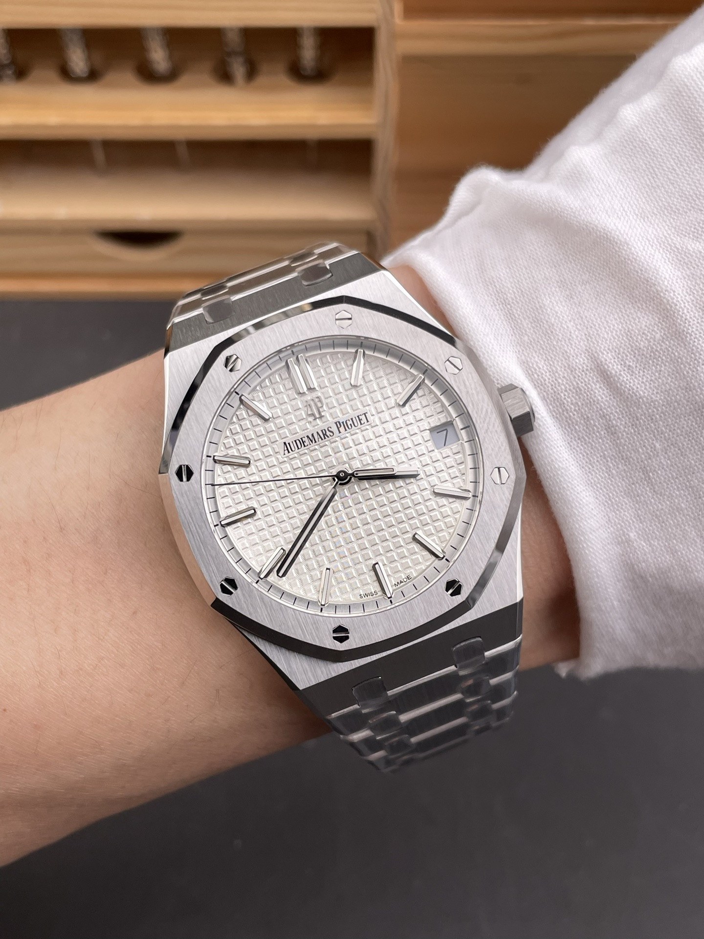 Royal Oak 15500 White Dial V2