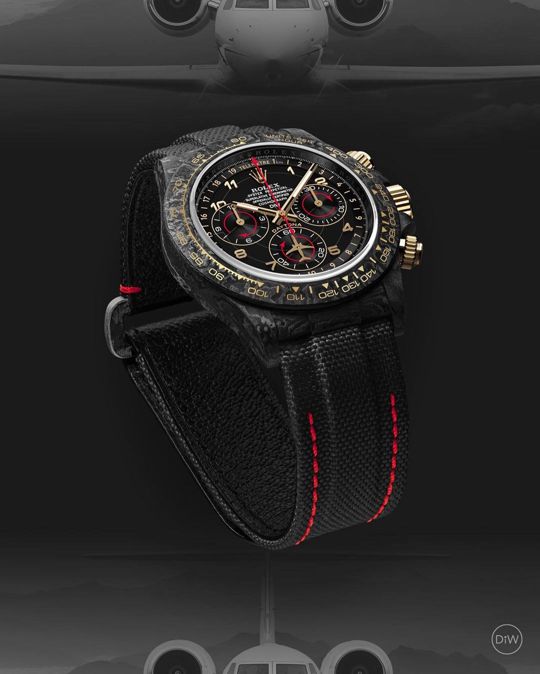 NTPT Carbon Rolex DiW Daytona "AVIA BLACK"