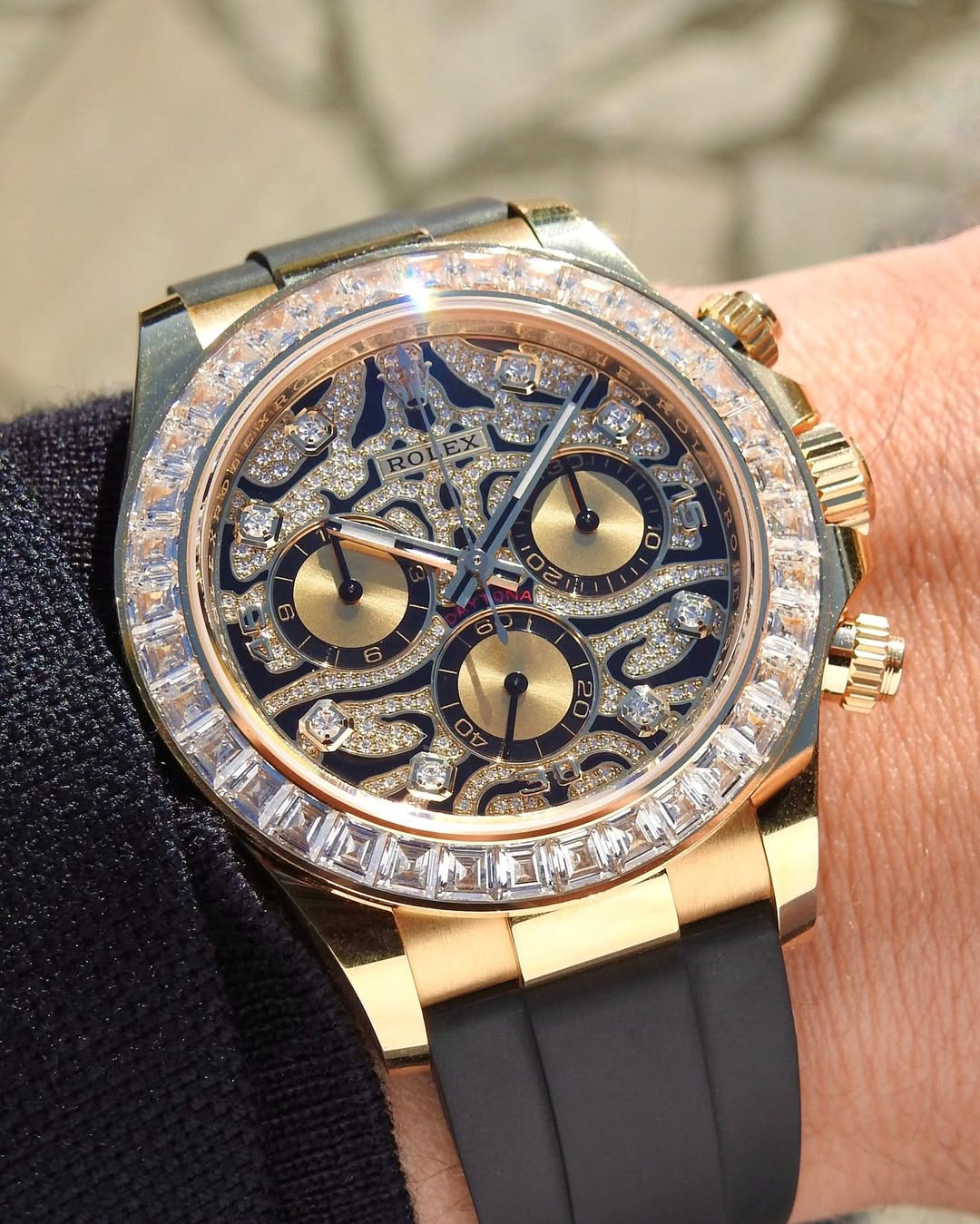 Rolex Cosmograph Daytona Eye of Tiger White Gold/Yellow Gold Oysterflex Strap