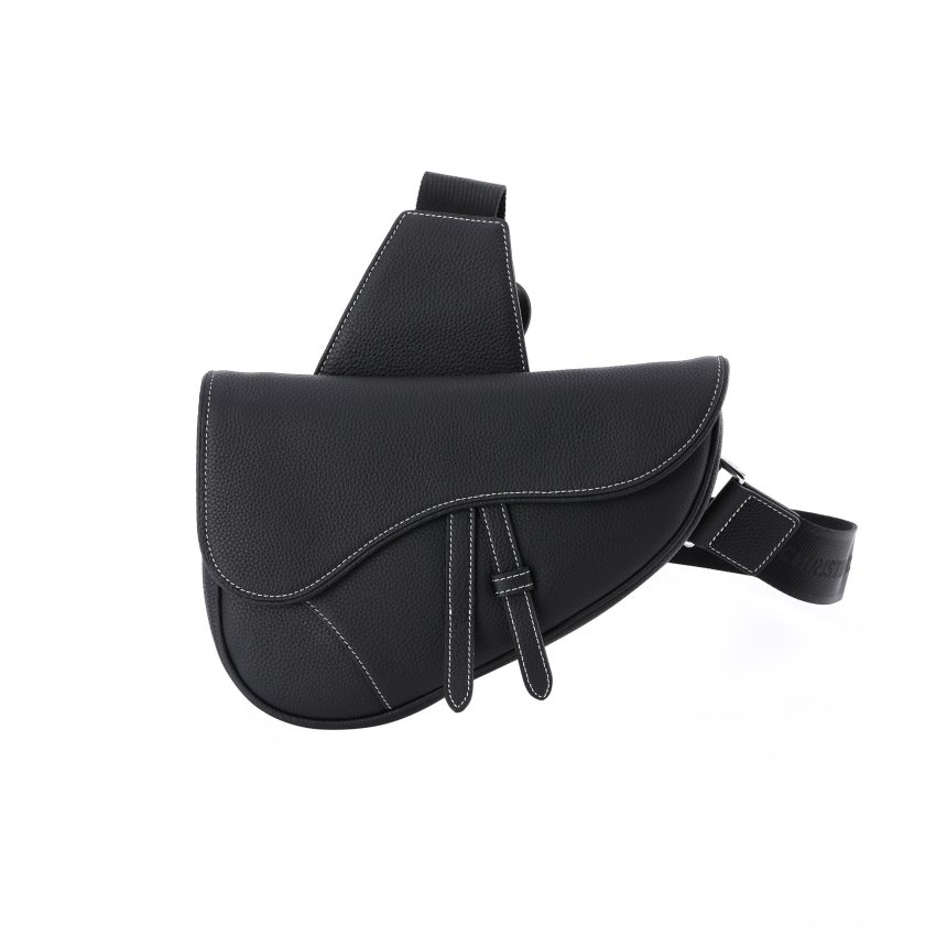 Replica Dior Saddle Bag Black Calfskin
