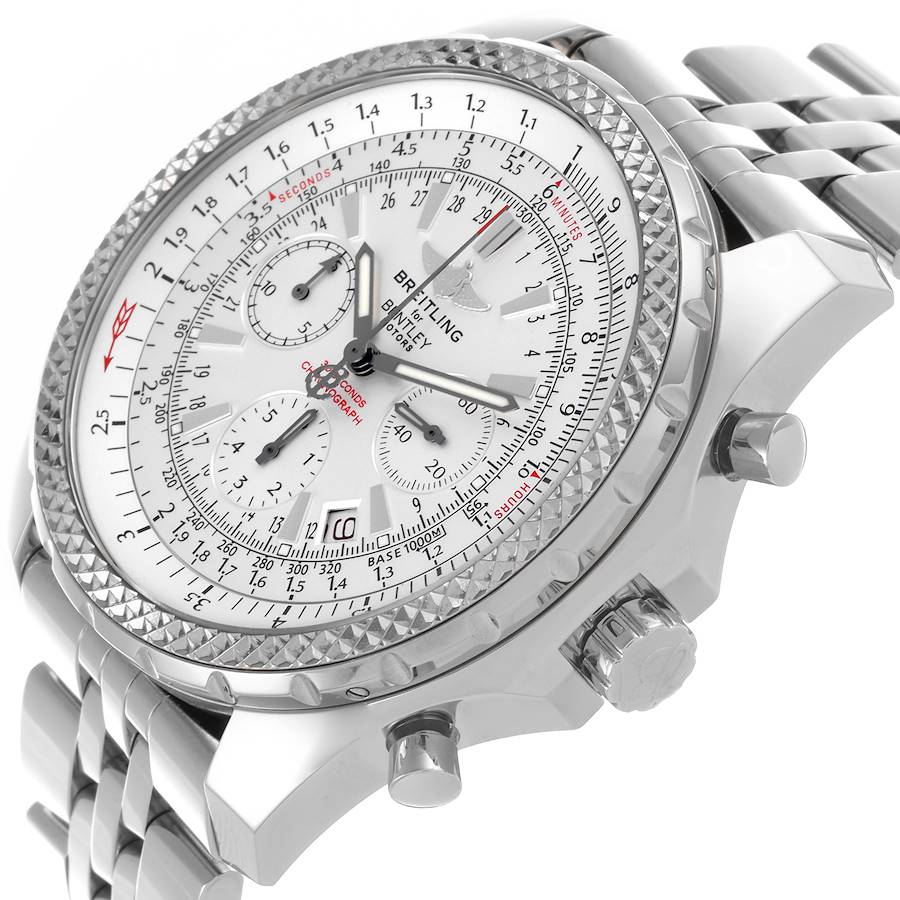 Breitling Bentley Motors Silver Dial Steel Chronograph Watch A25362