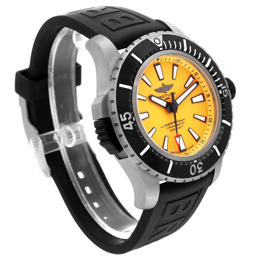 Breitling Superocean Yellow Dial Titanium Mens Watch E17369