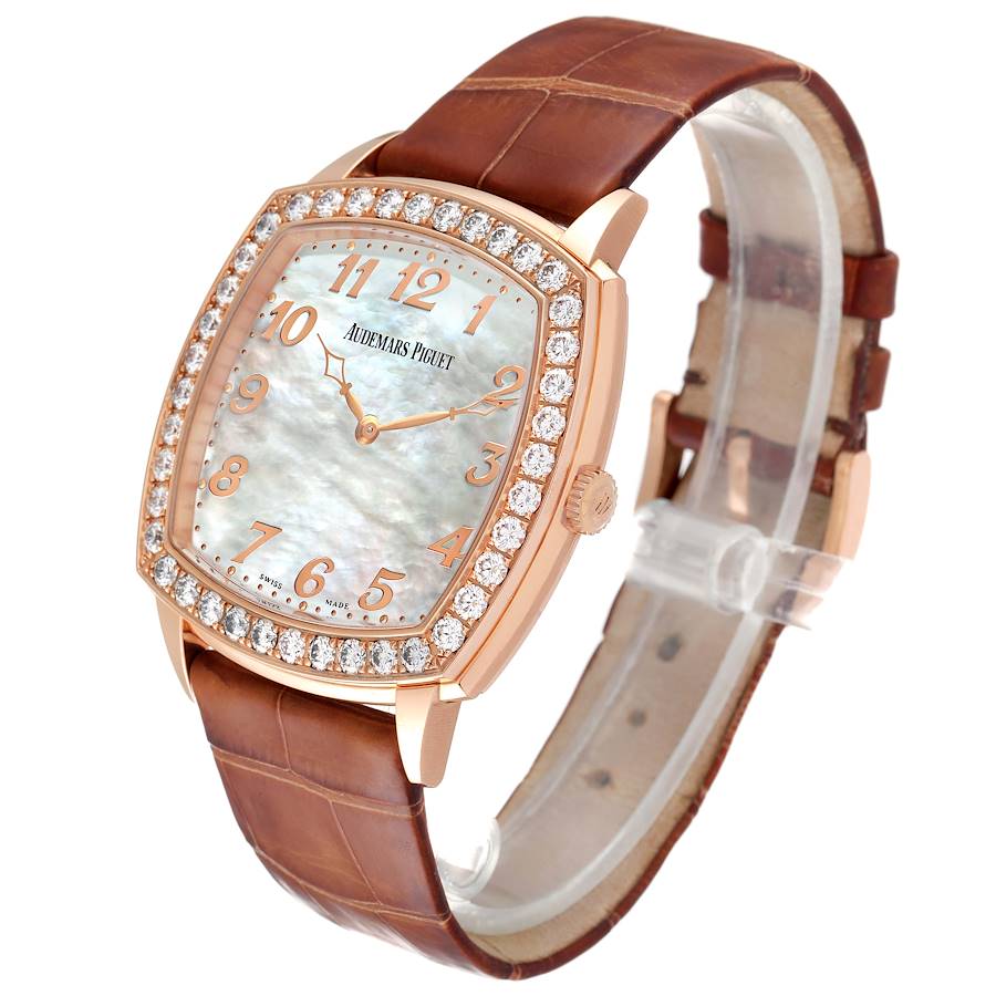 Audemars Piguet Tradition Rose Gold MOP Diamond Mens Watch 15337