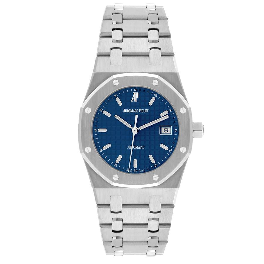 Audemars Piguet Royal Oak Blue Dial Steel Mens Watch 15000ST