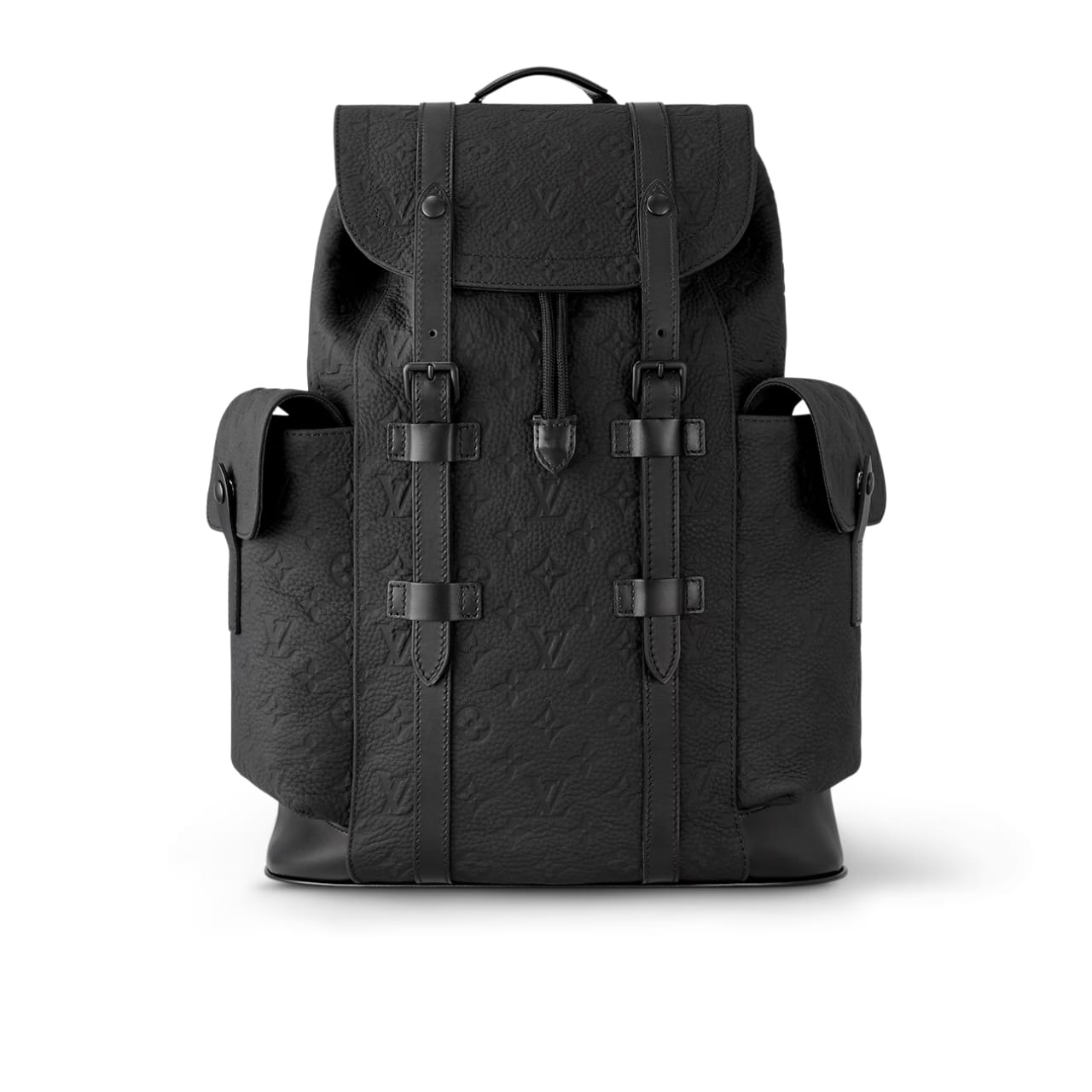 Louis Vuitton Christopher Backpack MM Taurillon Monogram Black 45Cm M55699