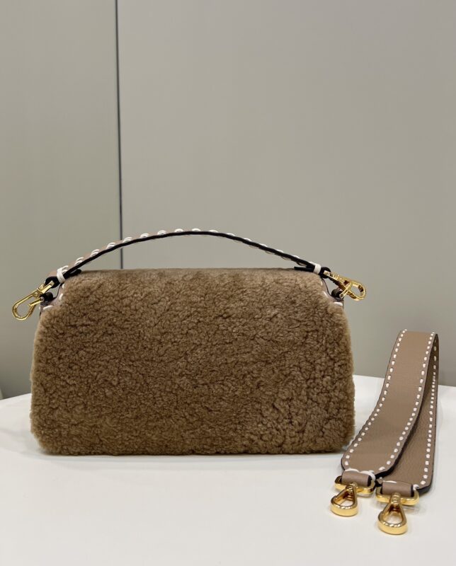 Replica Fendi Baguette Brown Wool