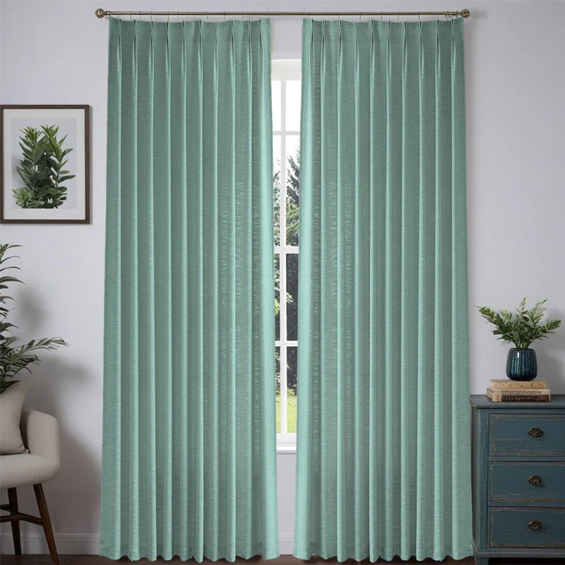 Custom Heavyweight Linen Drape Pleated - 36 Colors