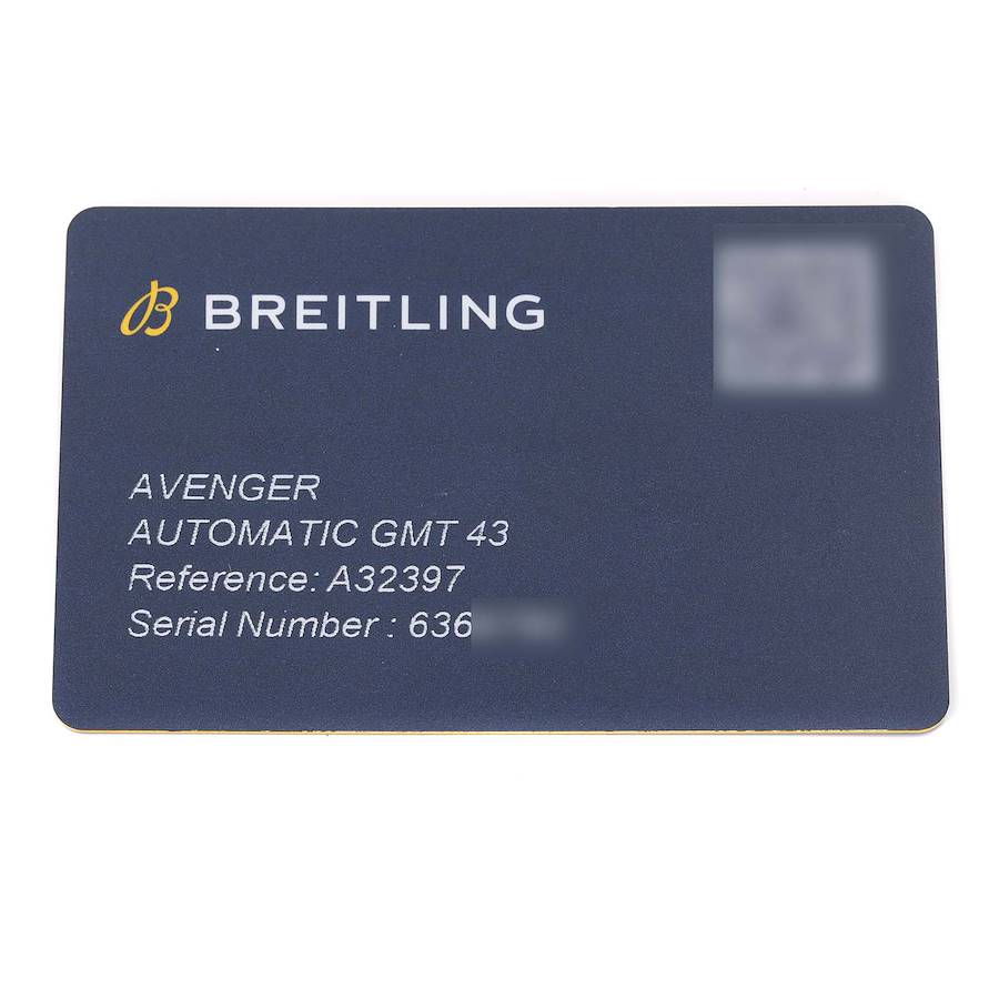 Breitling Avenger GMT White Dial Steel Mens Watch A32397