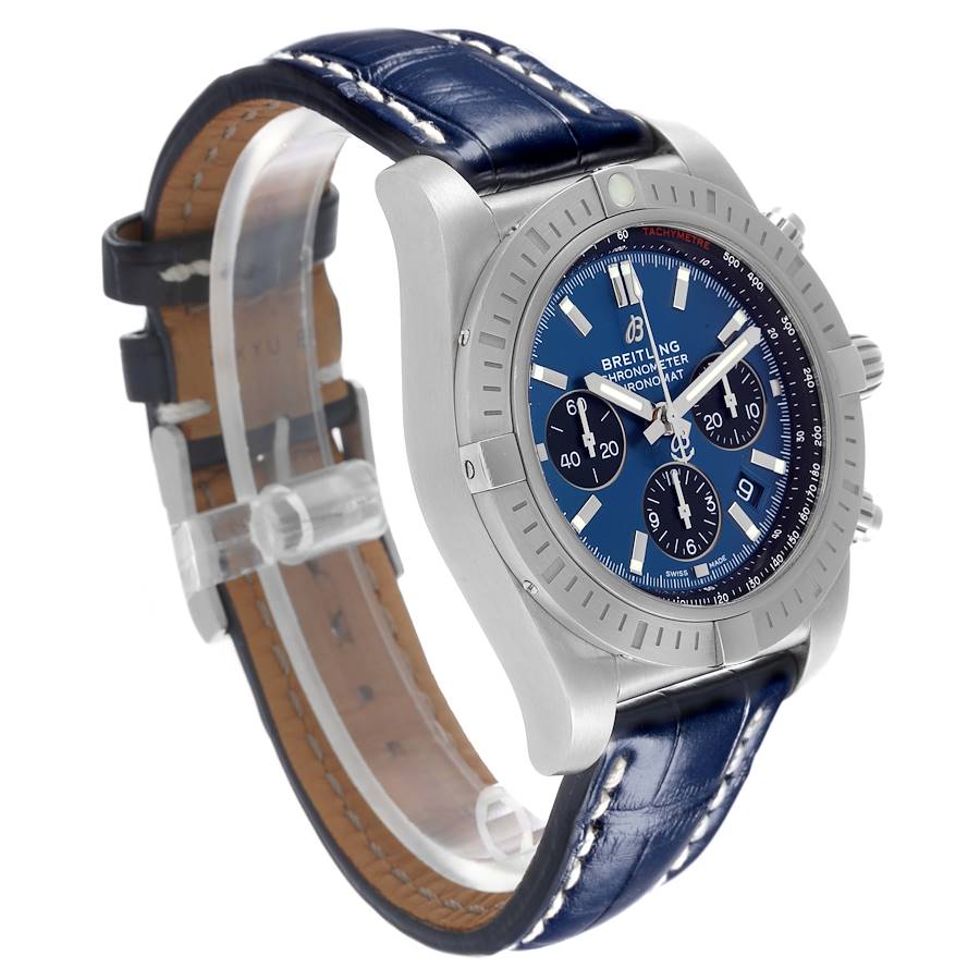 Breitling Chronomat Airbourne SE Blue Dial Steel Mens Watch AB0115