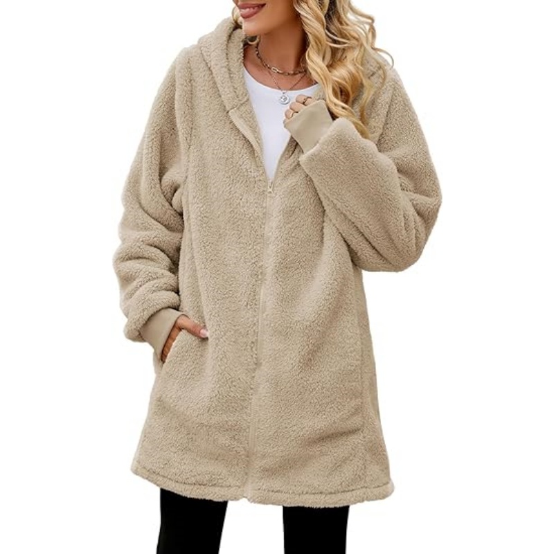 Womens Oversized Sherpa Jacket