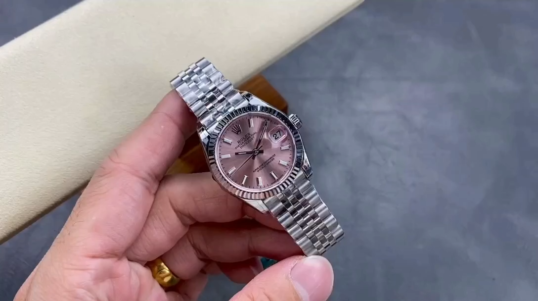 Rolex Datejust 31 Stainless Steel and White Gold Pink Dial M278274 0014 Women's Watch