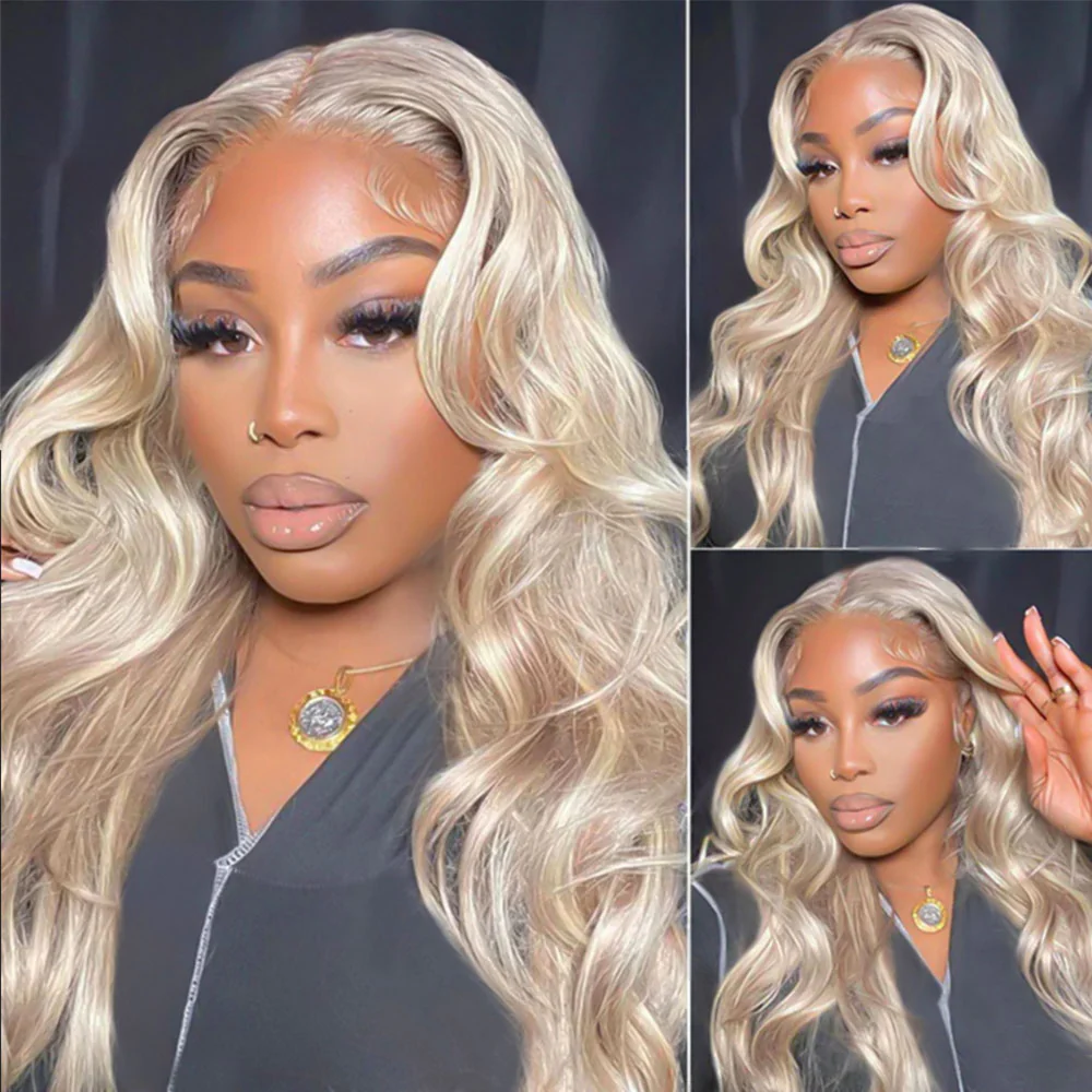 Megalook 6x5 Invisible Knots & 13x4 Lace Frontal Blonde Highlight Loose Body Wave Wigs Invisible Knots
