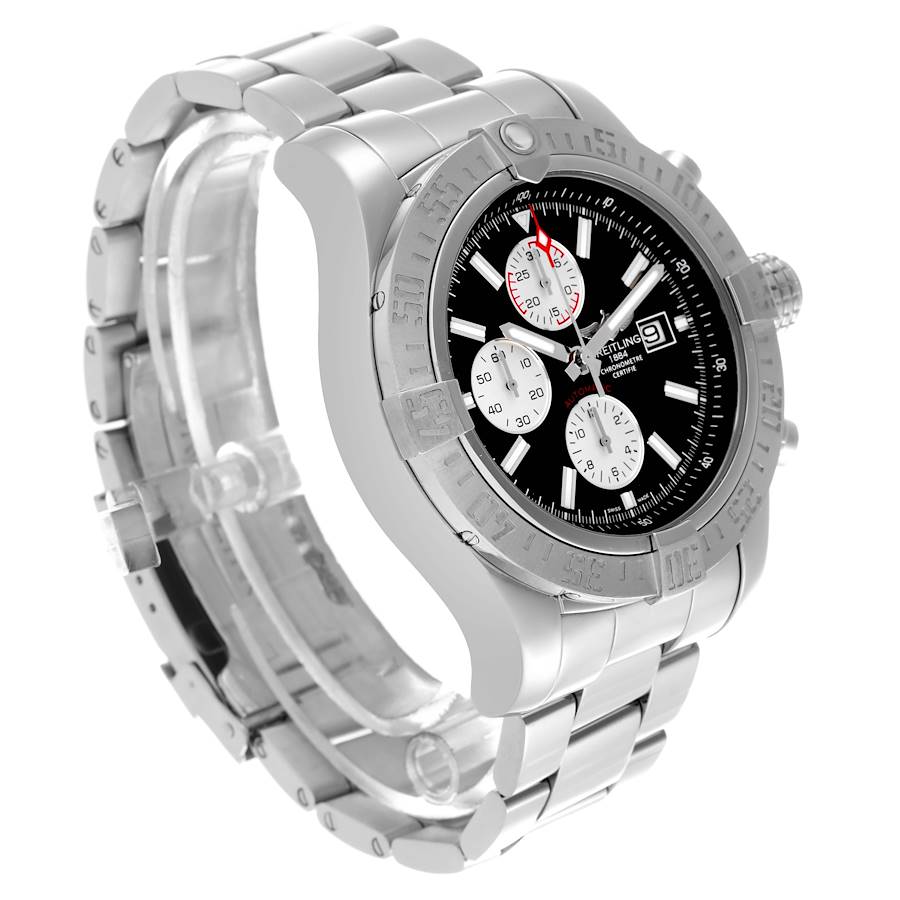 Breitling Super Avenger II 48mm Black Dial Steel Mens Watch A13371