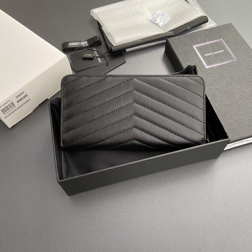Yves Saint Laurent Long Zippered Wallet