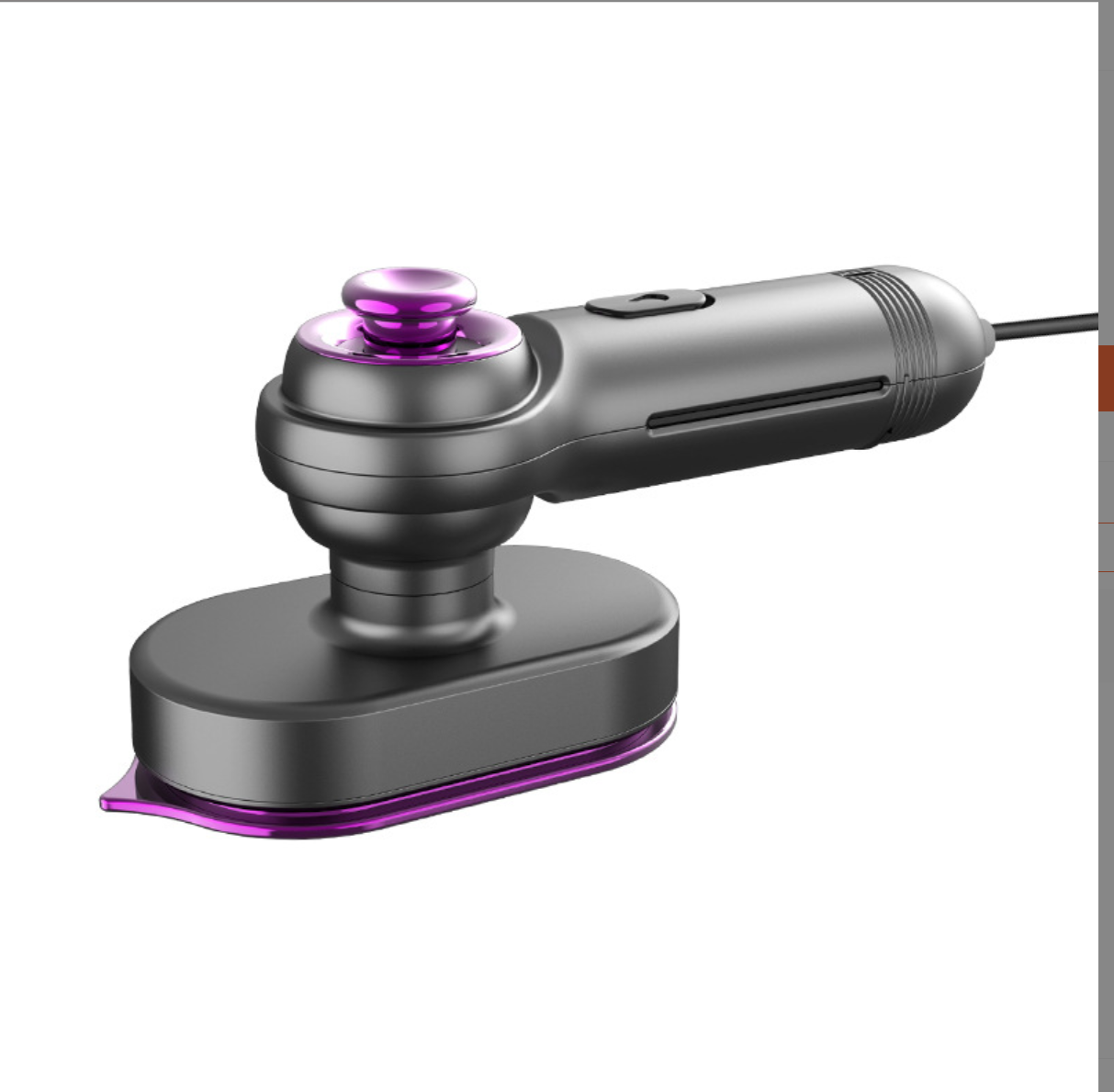 Portable Clothes Steamer with Pointed Front Design for Collars & Buttons