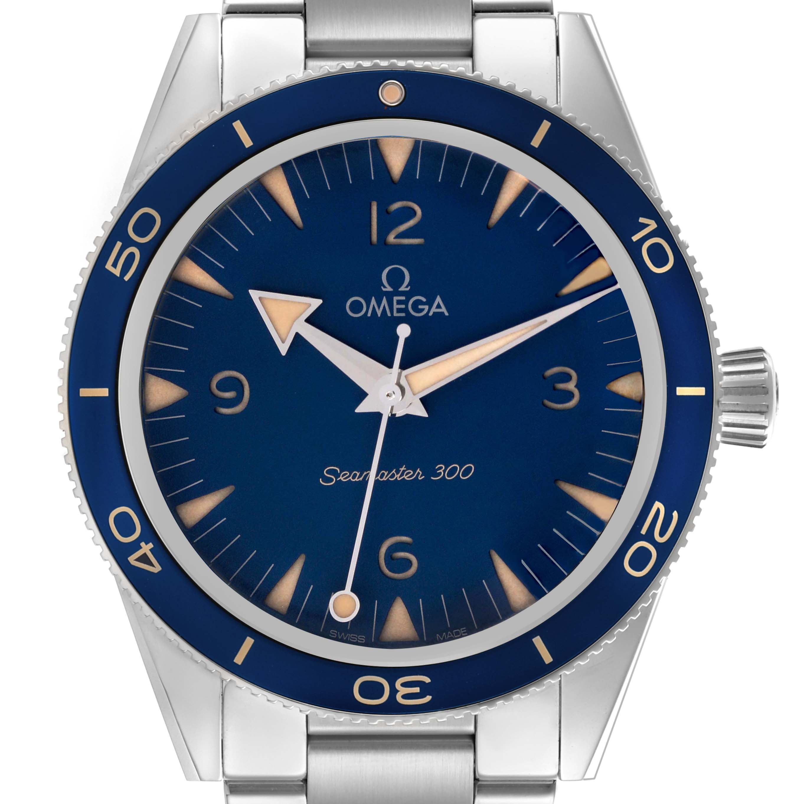 Omega Seamaster 300 Blue Dial Steel Mens Watch 41.0 MM 234.30.41.21.03.001
