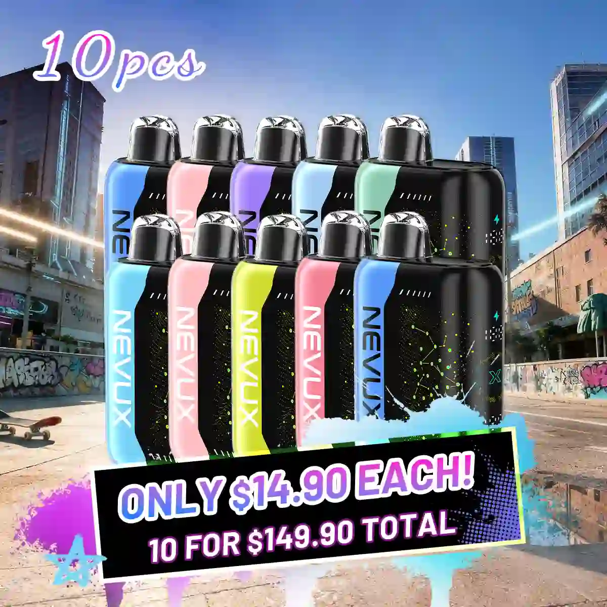 10-pack NEVUX 40K 10-piece set - Nevux Vape