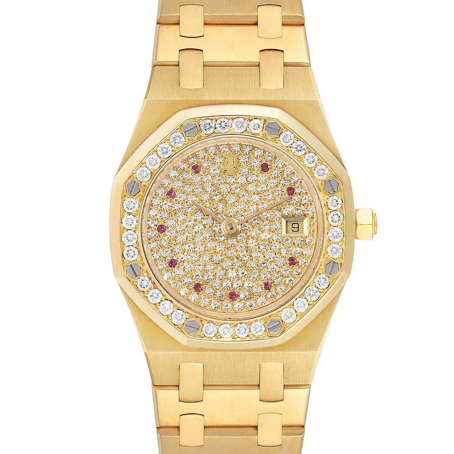 Audemars Piguet Royal Oak Yellow Gold Diamond Rubies Watch 14587