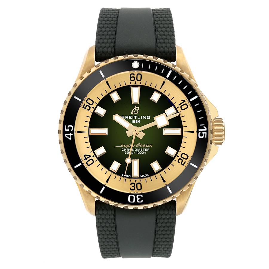 Breitling Superocean 42 Green Dial Bronze Mens Watch N17375