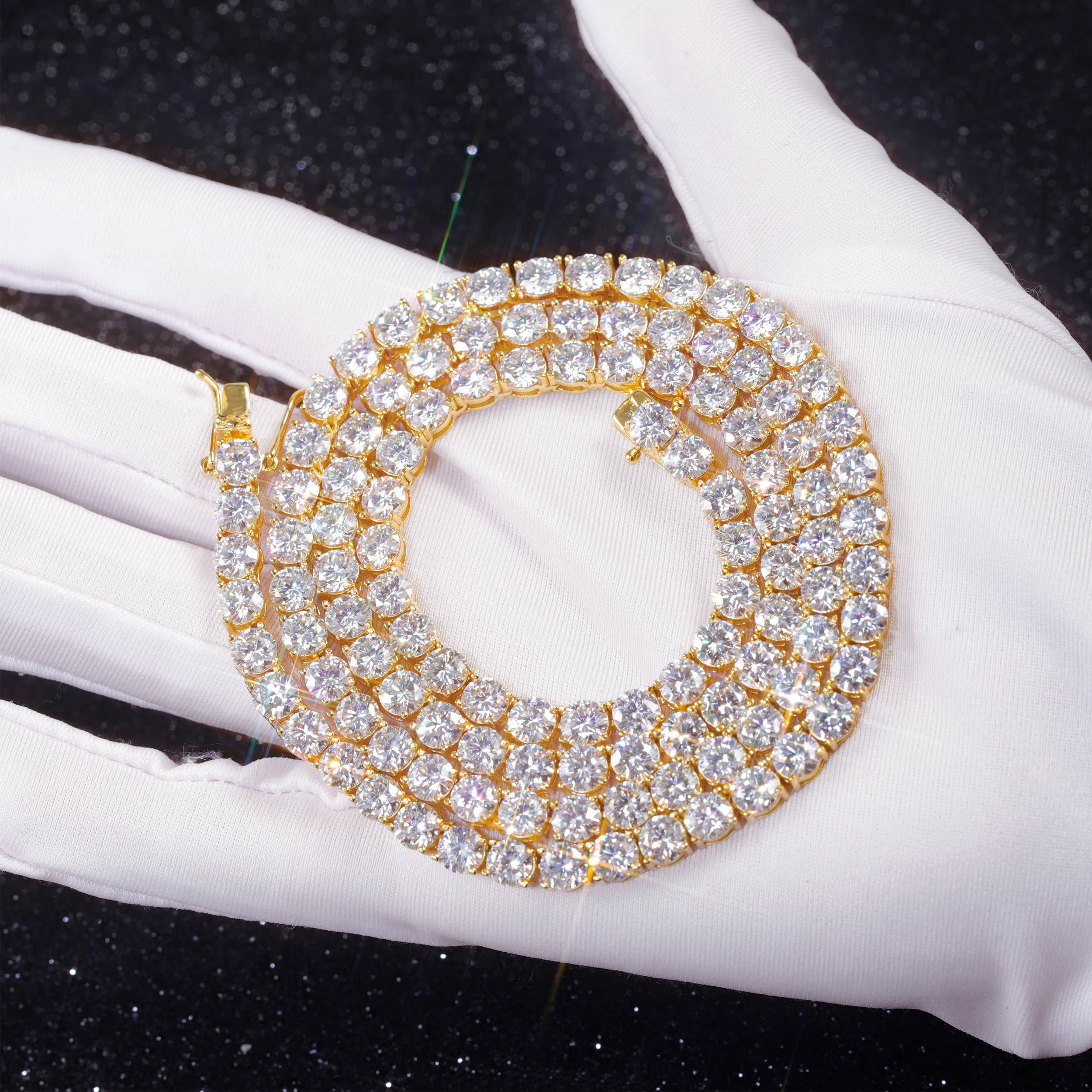 Ready to ship 925 Silver with GRA Moissanite Diamond 2mm--6.5mm VVS Diamond Women/Men Necklace/Bracelet Tennis Chain