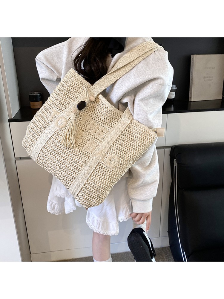 Bohemian Solid Weave Tote Bag