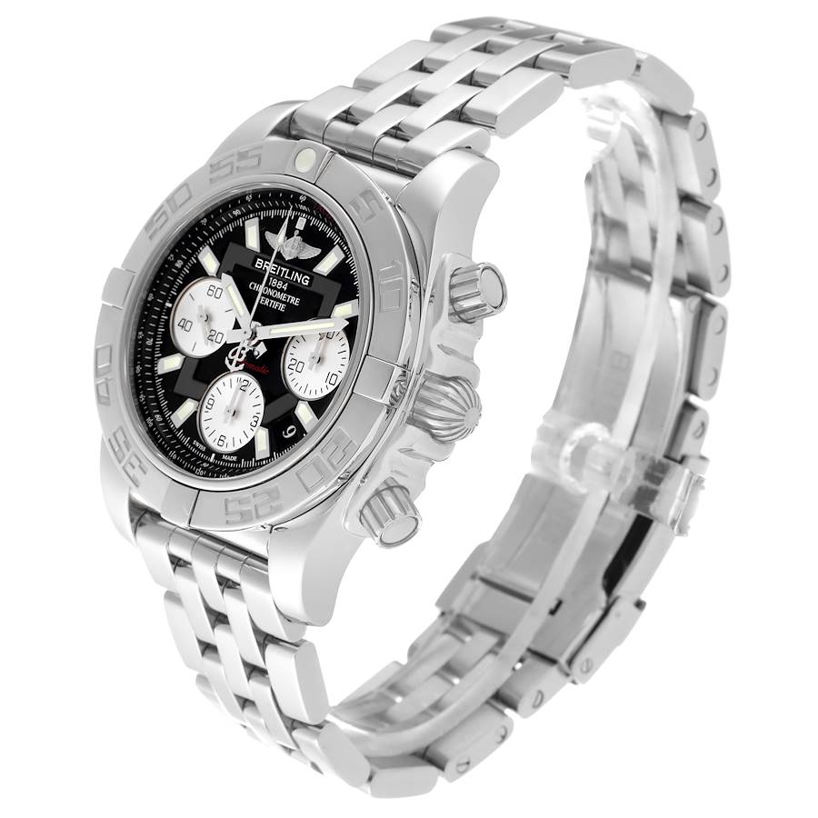 Breitling Chronomat Evolution 41 Black Dial Steel Mens Watch AB0140