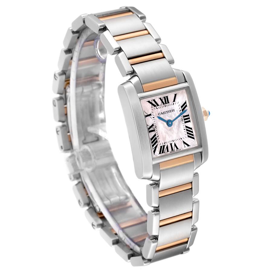 Cartier Tank Francaise Steel Rose Gold MOP Dial Ladies Watch W51027Q4