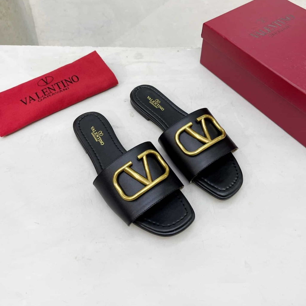 Valentino Garavani Vlogo Signature Slide Sandal Black 6W2S0BD5DSH 0NO
