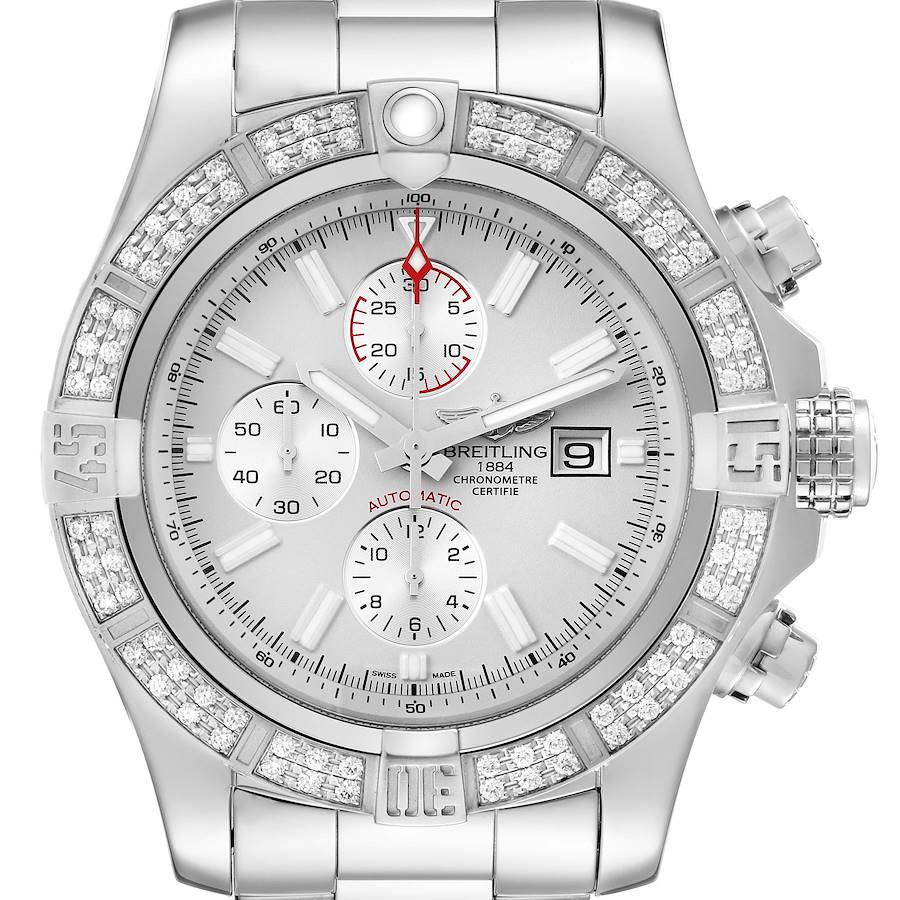 Breitling Aeromarine Super Avenger II White Dial Steel Watch A13371