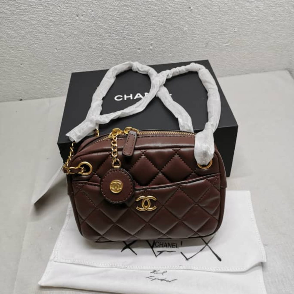 Chanel Mini Camera Case Dark Brown 18Cm As5190 B18306 Nzv43