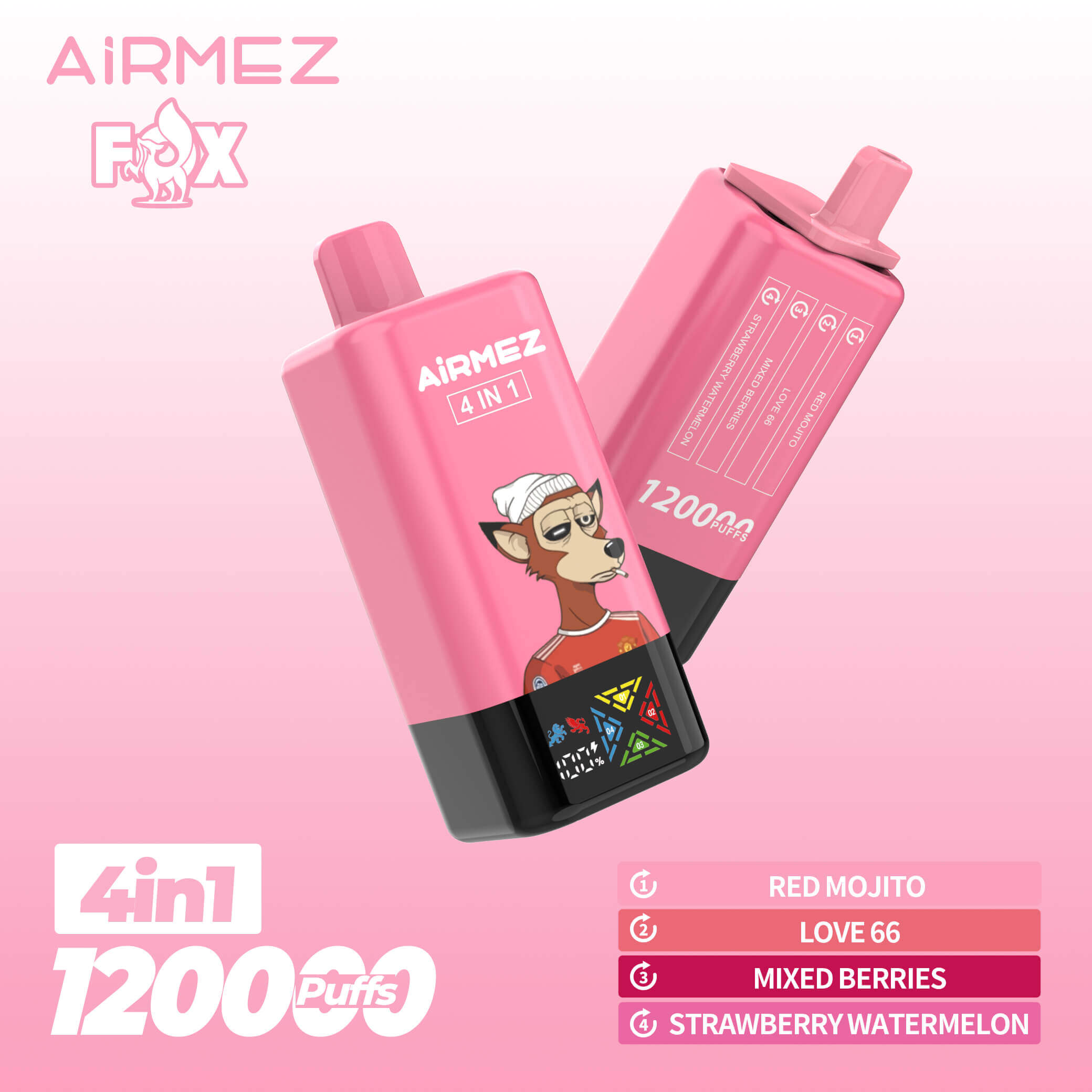 Airmez Fox 120000 Puffs 4 w 1 🔥 -20% Rabatu | Nowi Klienci Hurtowi | 🚚 Szybka Wysyłka z Polski 🇵🇱 | ⭐ Świetne Opinie
