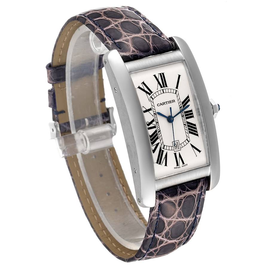 Cartier Tank Americaine Large White Gold Mens Watch W2603256