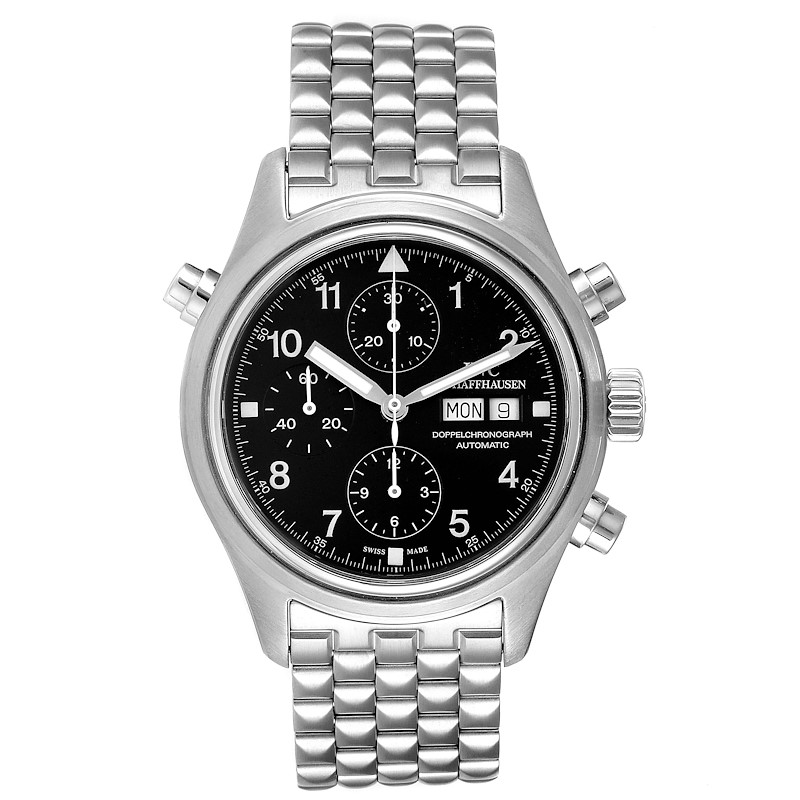 IWC Split Seconds Doppel Chronograph Steel Mens Watch IW371319