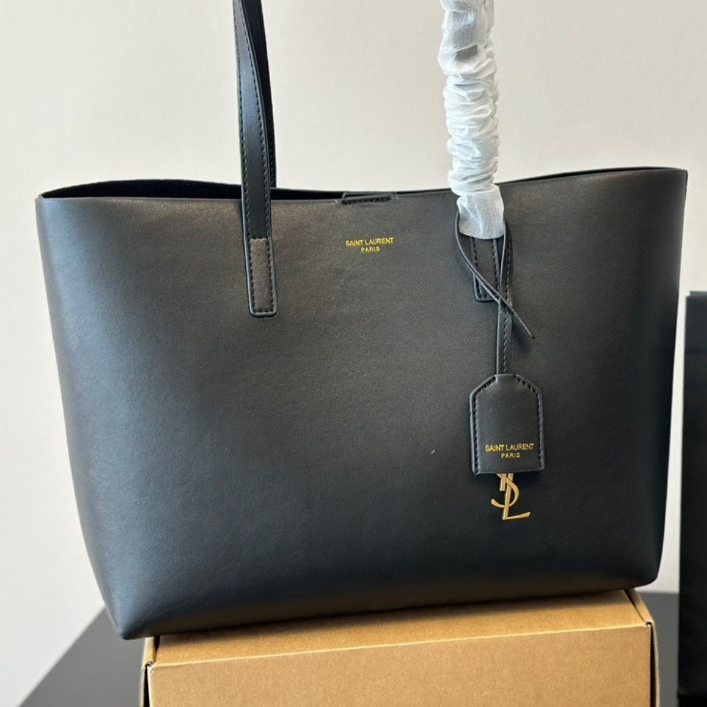 Saint Laurent Shopping In Leather Tote Bag Black 33Cm 600281Csv0J1000