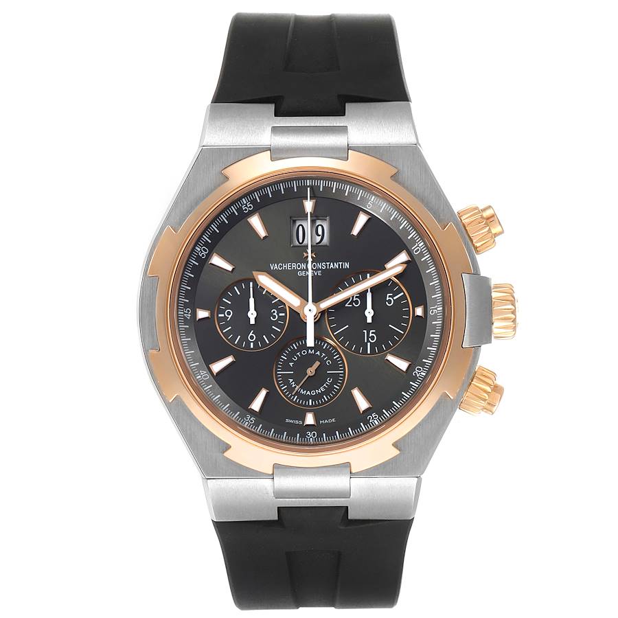 Vacheron Constantin Overseas Steel Rose Gold Grey Dial Watch 49150