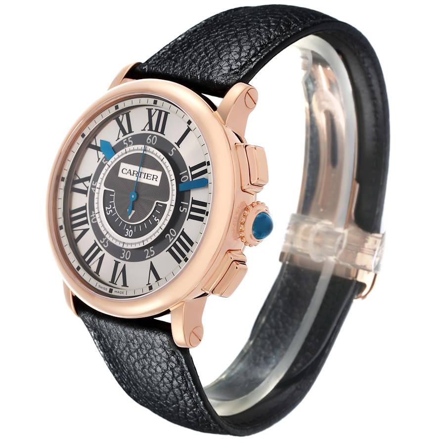Cartier Rotonde Rose Gold Slate Dial Mens Watch W1555951