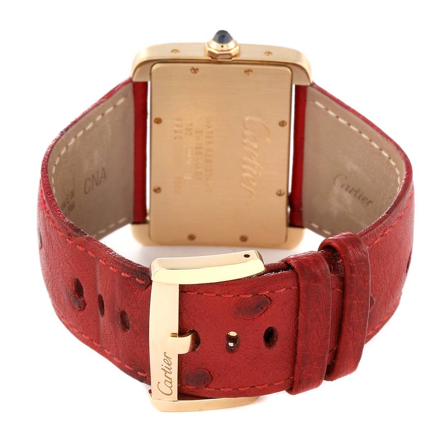Cartier Tank Divan Large Silver Dial Yellow Gold Ladies Watch W6300556