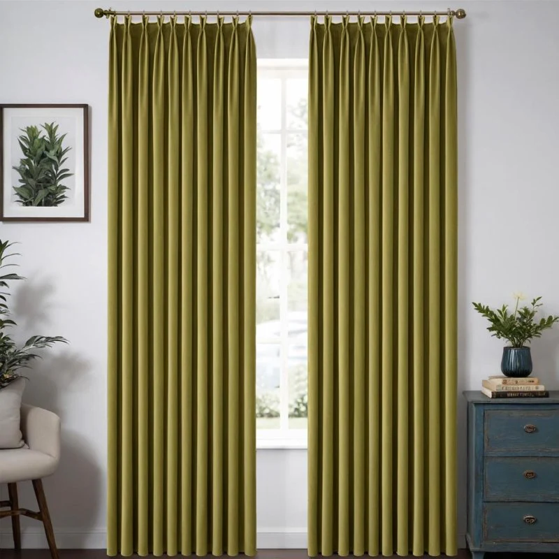 Custom Velvet Luxury Curtains  (2 Panels) - Pleated